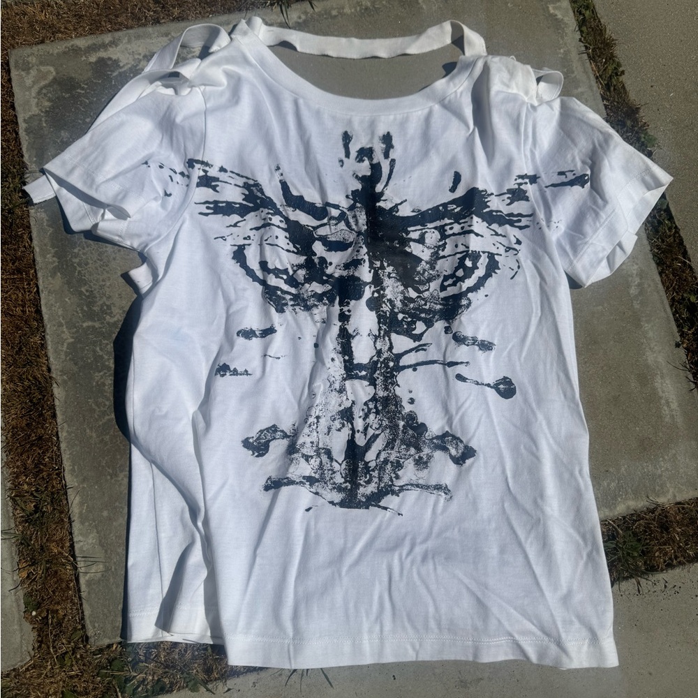 Maison Martin Margiela White Graphic Short Sleeve Tee